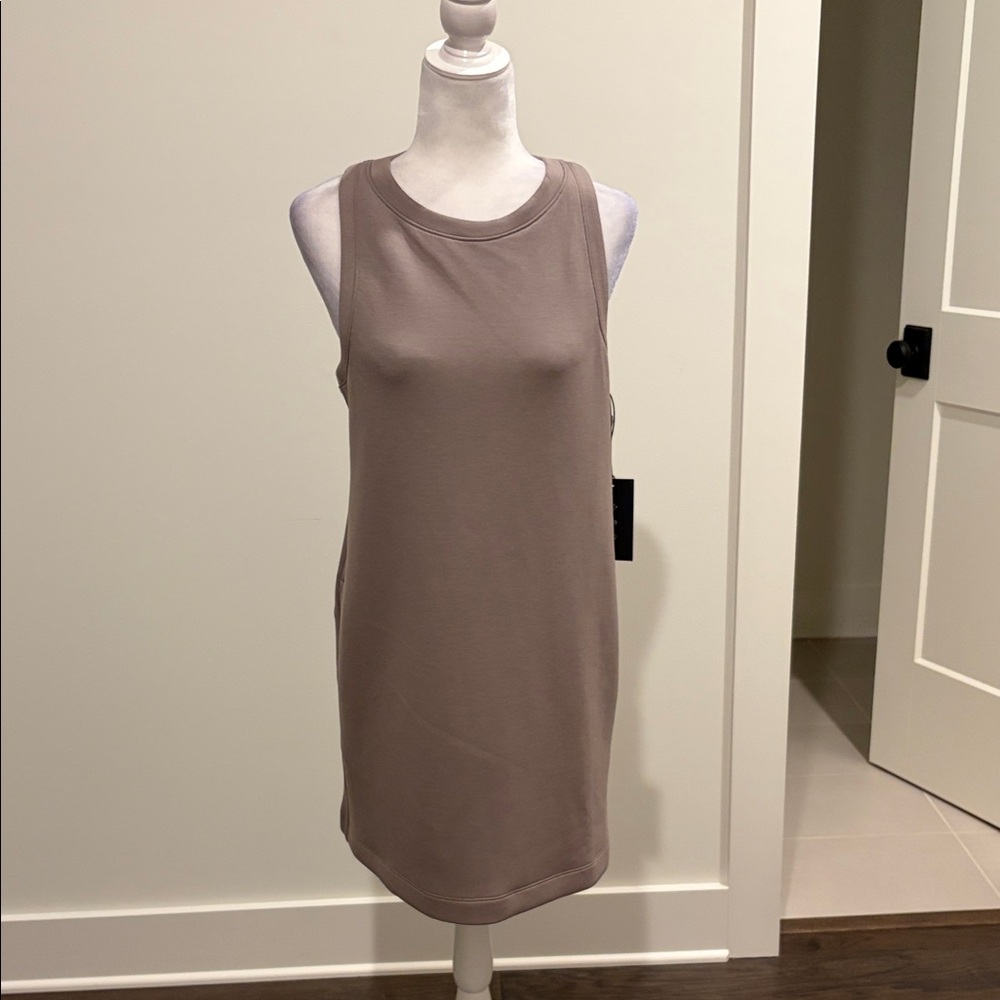 Abercrombie & Fitch Sleeveless Taupe Shift Dress